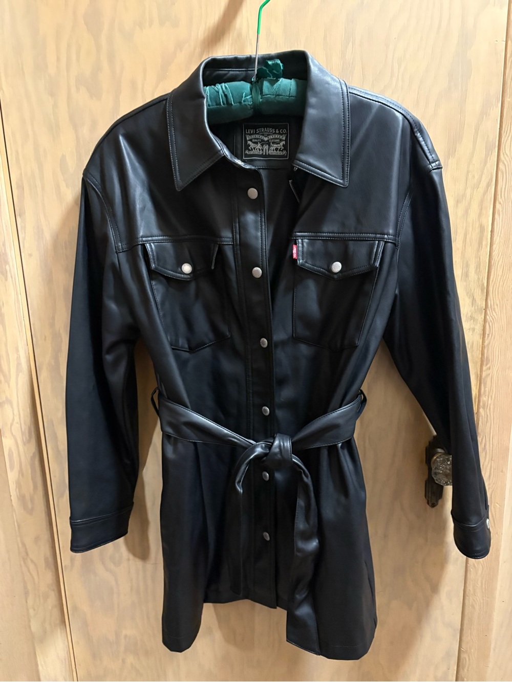 Levi’s faux leather belted jacket